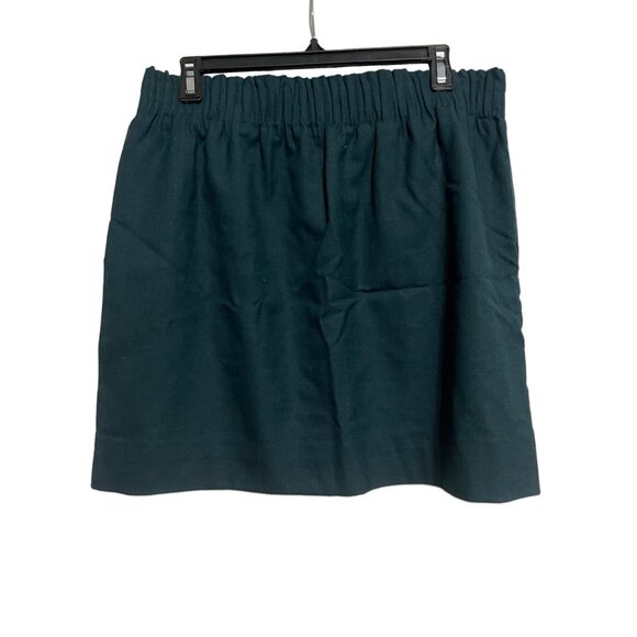 J. Crew Green Wool Blend Skirt, Size 10 - Picture 2 of 9